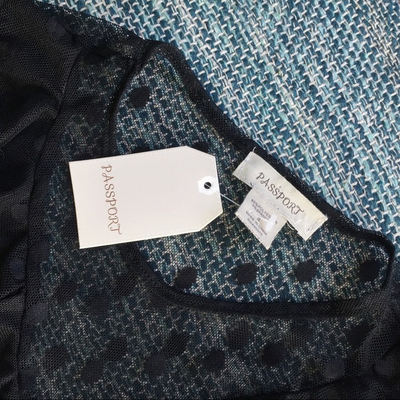 🌻SOLD🌻Polka Dot Mesh Ruffle Top - Picture 5 of 6